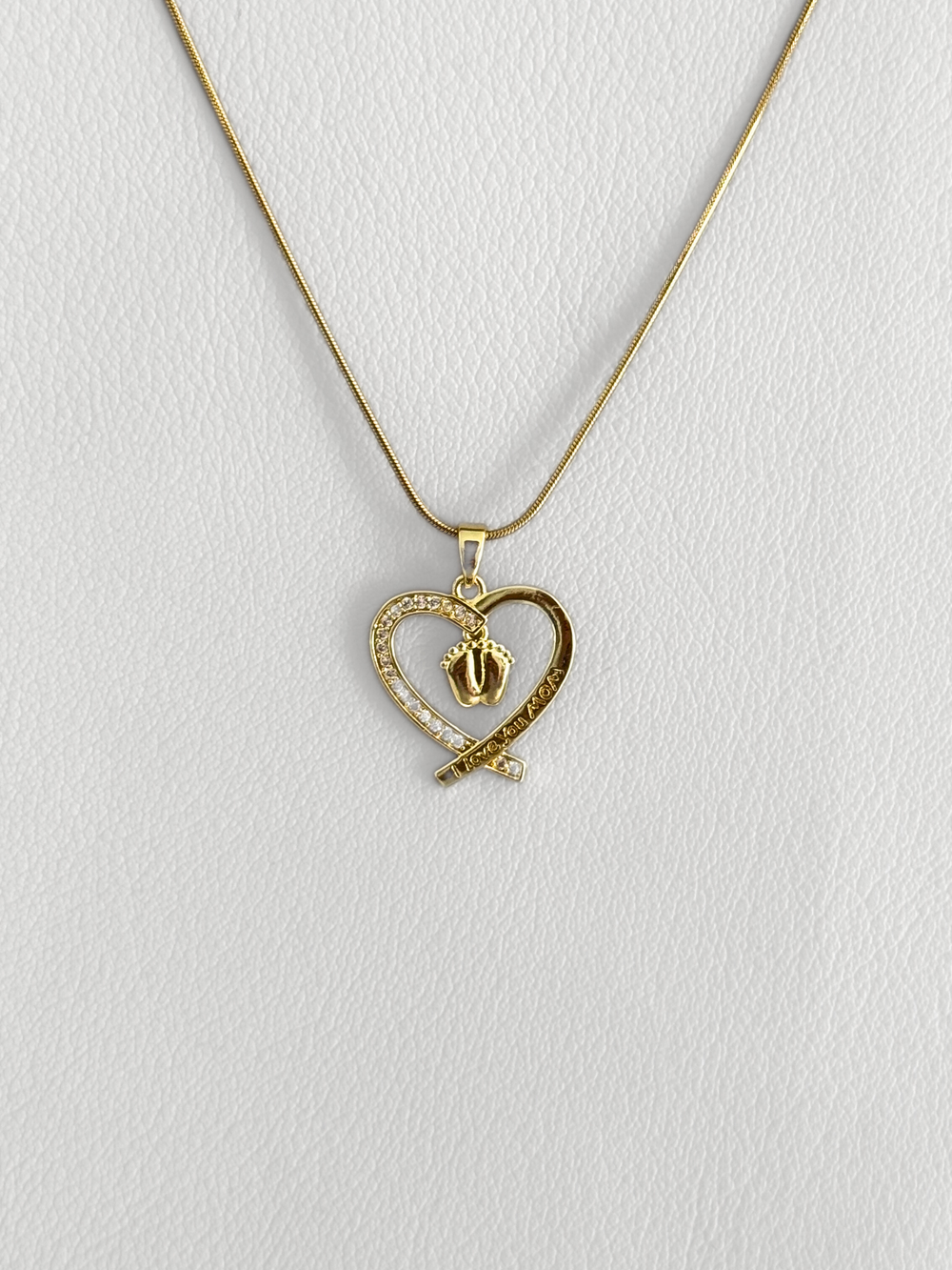 Collar Corazón Huellitas Baby