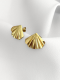 Aretes Fan Shell Gold