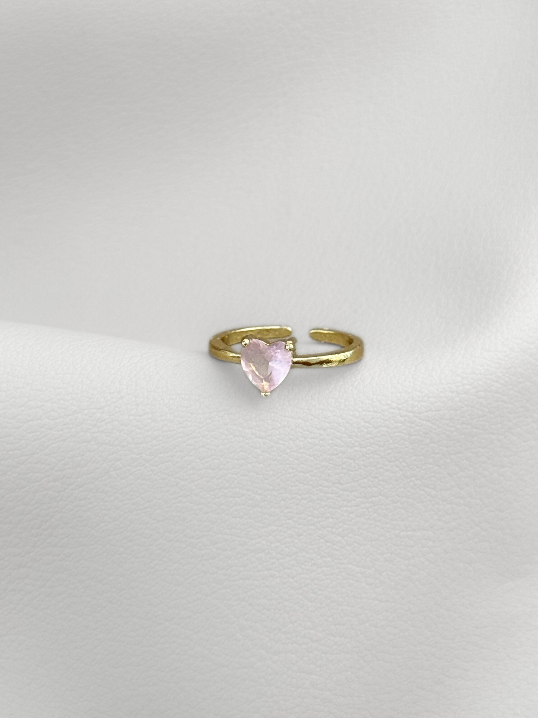 Anillo Pink Heart Gold
