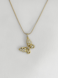 Collar Golden Gem Butterfly