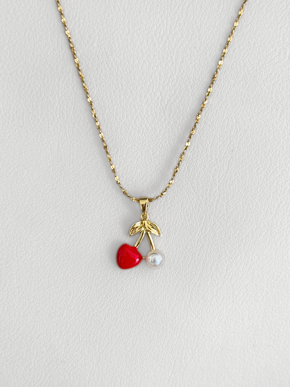 Collar Golden Cherry Pearl