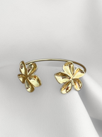 Brazalete Golden Twin Flowers