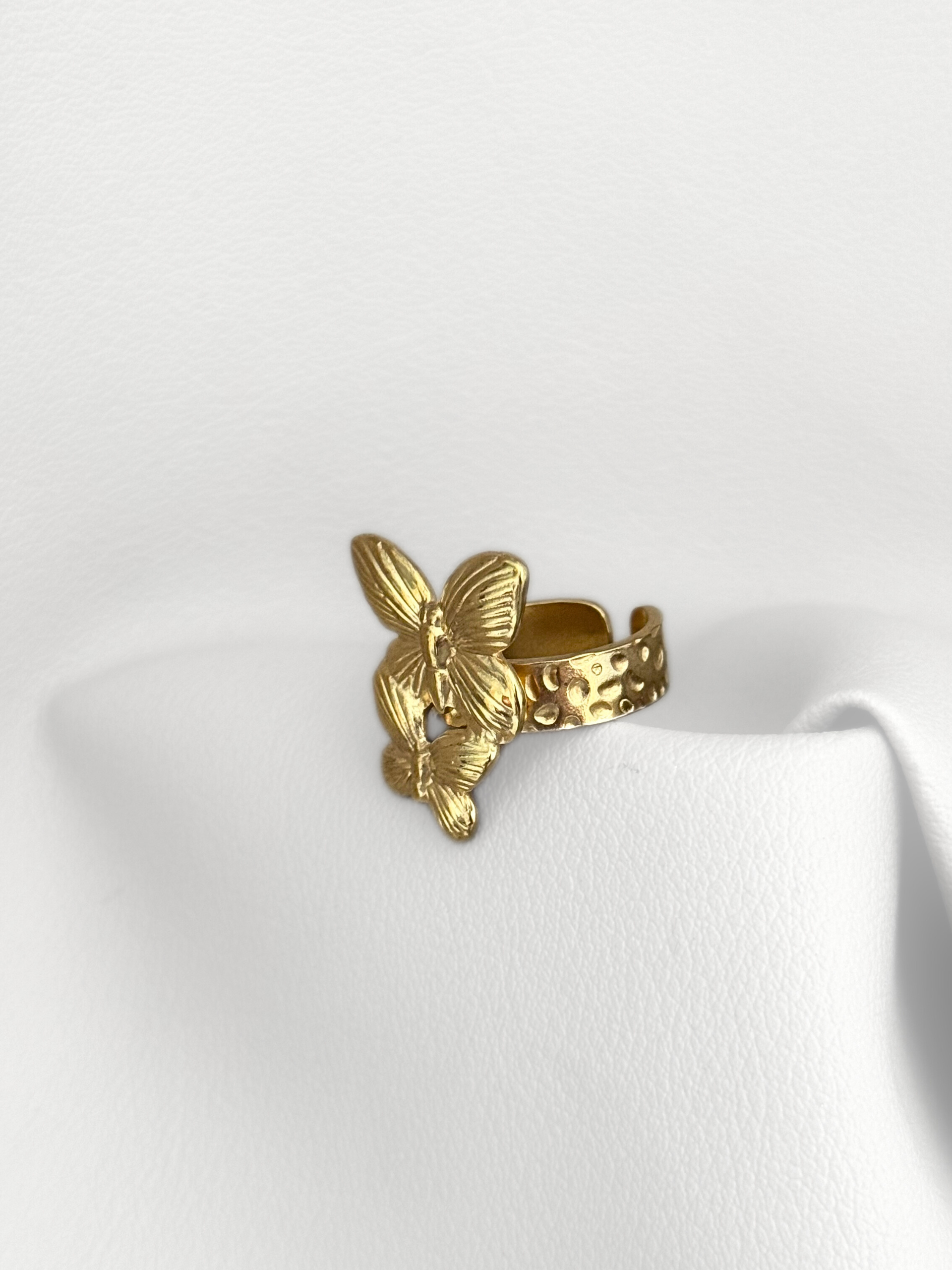 Anillo Dorado Duo Butterfly