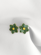 Aretes Golden Green Bloom