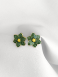 Aretes Golden Green Bloom