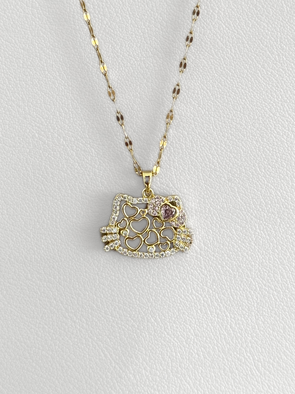 Collar Golden Kitty de acero 316L