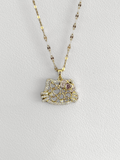 Collar Golden Kitty de acero 316L
