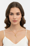 Collar Rosa Dorada 3D Luxe