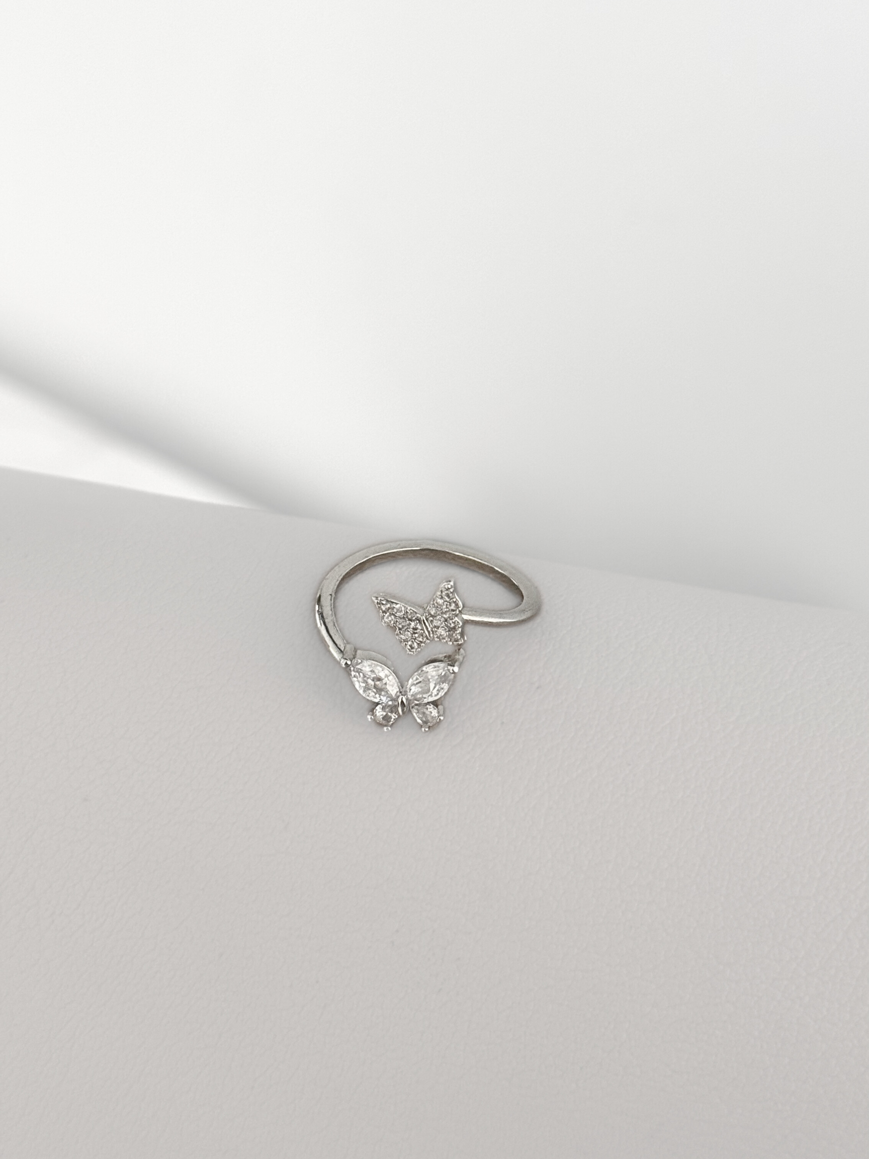 Anillo Silver Twin Butterfly