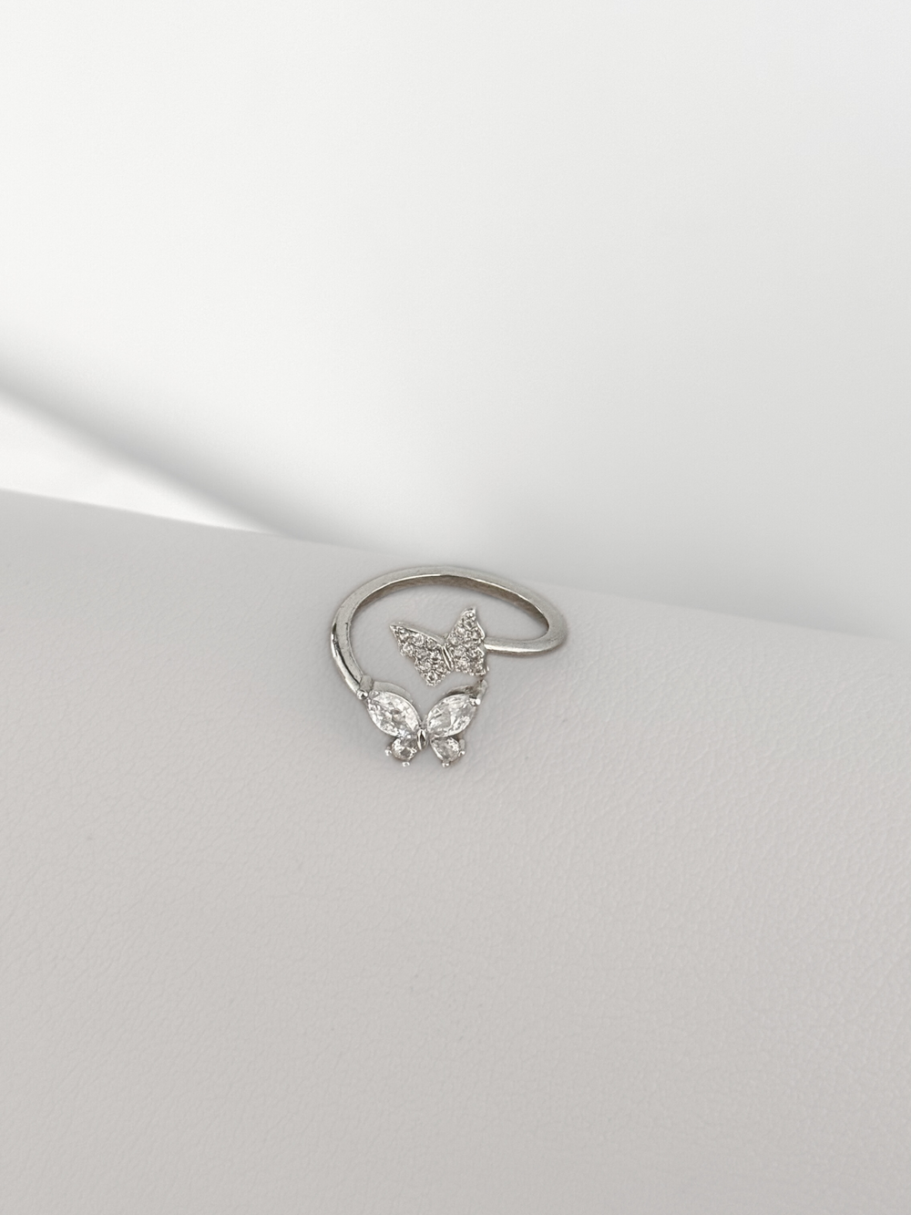 Anillo Silver Twin Butterfly