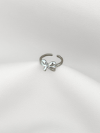Silver Minimal Bow Ring