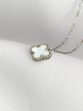 Collar Silver White Clover