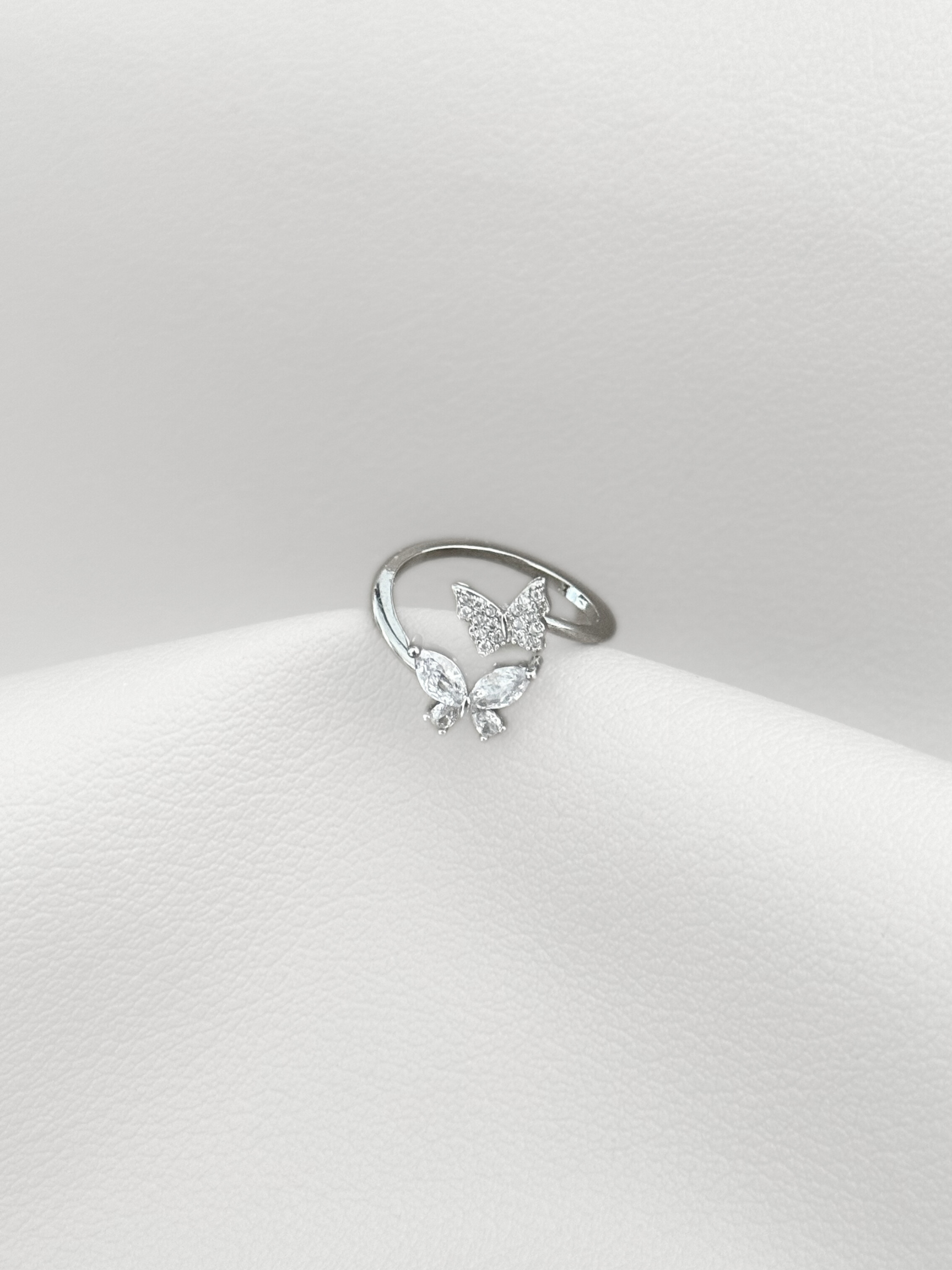Anillo Silver Twin Butterfly