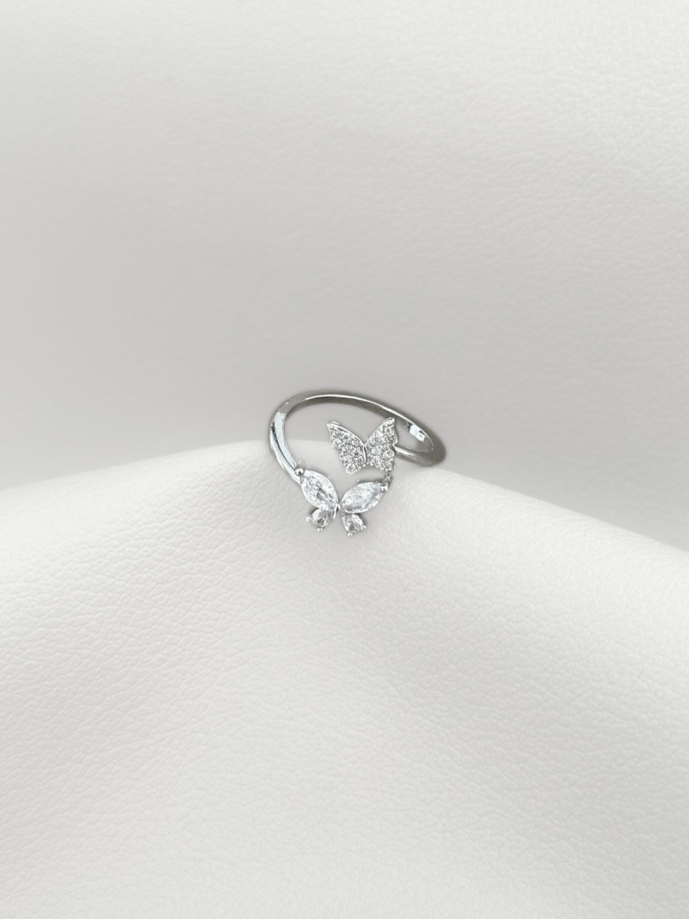 Anillo Silver Twin Butterfly