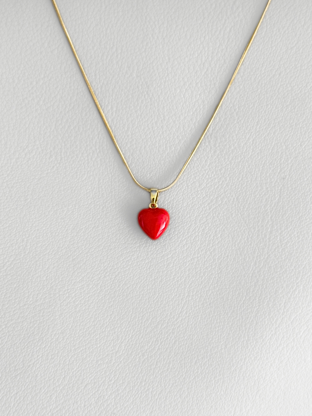 Collar Red Heart Cord