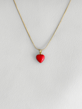 Collar Red Heart Cord