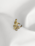 Anillo Silhouette Doble Flor Dorado