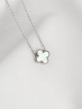Collar Silver White Clover