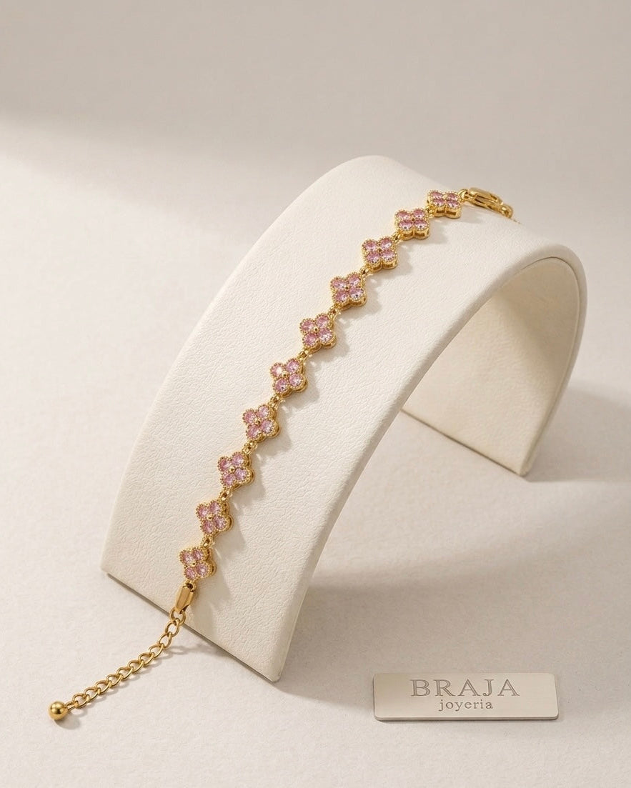 Pulsera Rosé Fleur | Braja Joyería