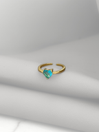 Anillo Golden Heart Turquesa