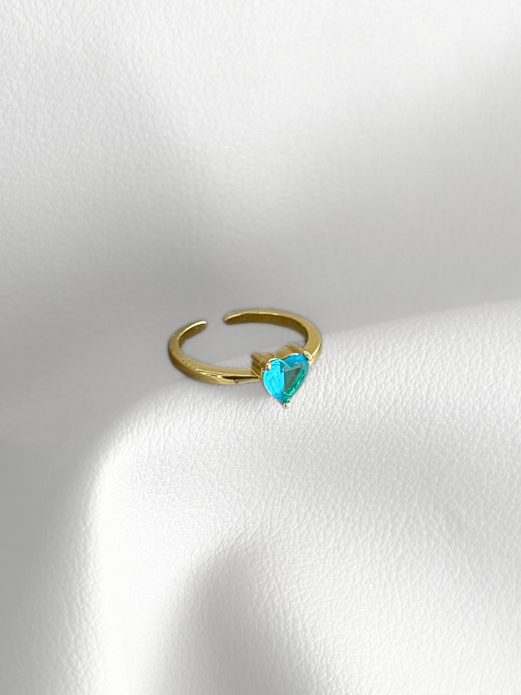 Anillo Golden Heart Turquesa