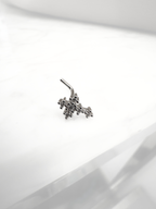 Piercing Cross Shine Plateado