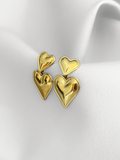 Aretes Golden Heart Drop