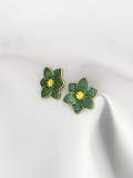 Aretes Golden Green Bloom