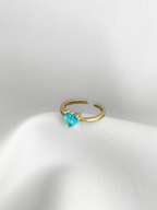 Anillo Golden Heart Turquesa