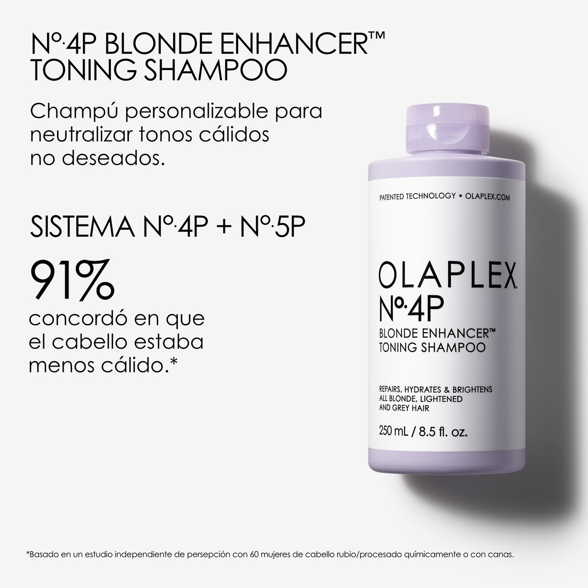 Olaplex Nº 4P Blonde Enhancer™ Toning shampoo matizador 250ml