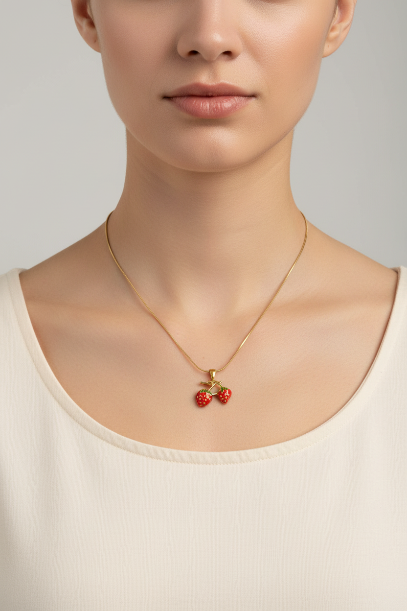 Collar Fresas Golden