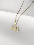 Collar Golden Kitty de acero 316L