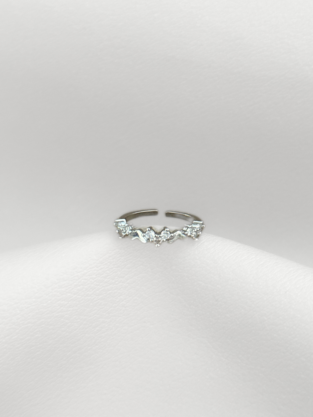 Silver Heartline Ring
