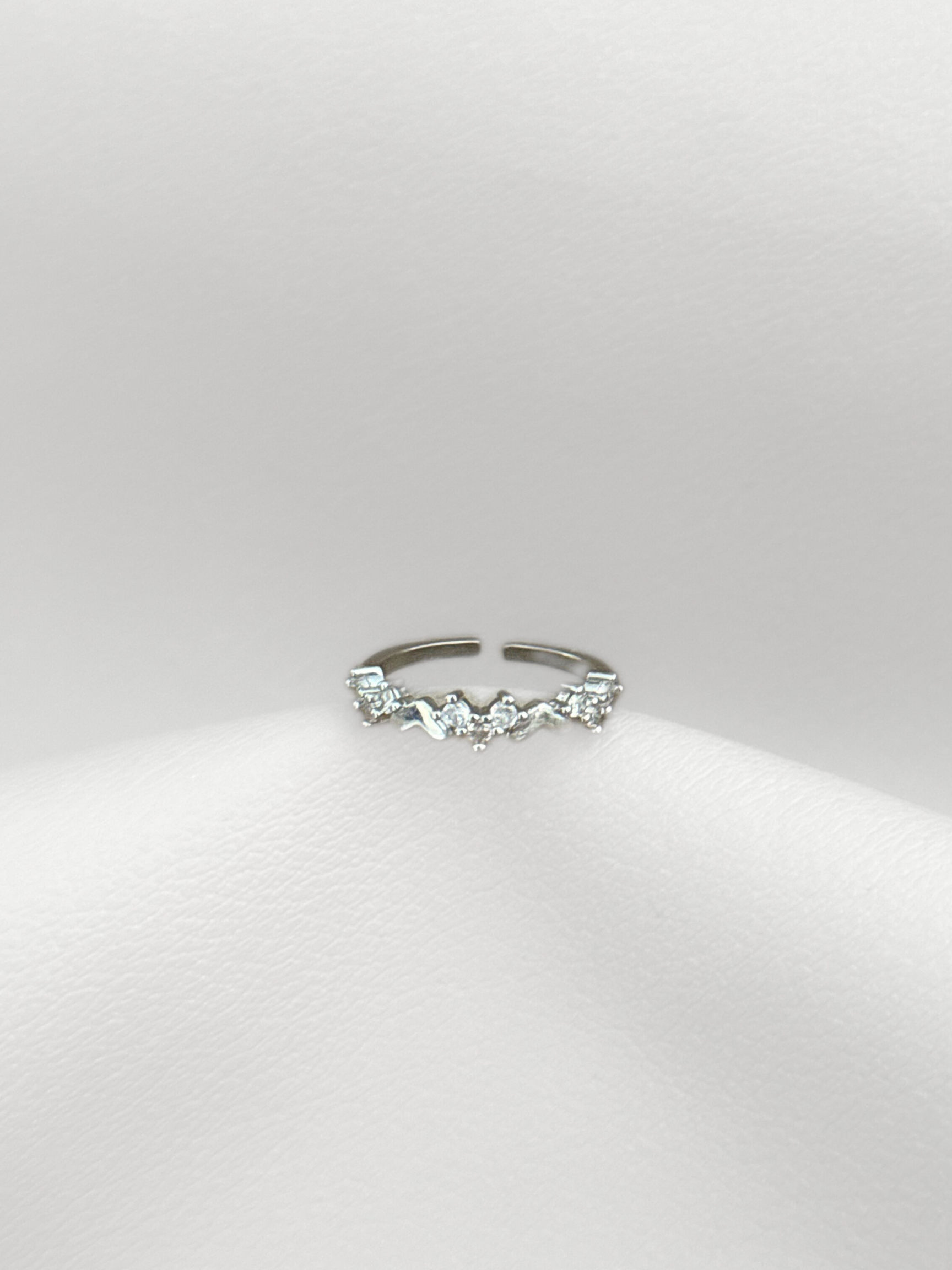 Silver Heartline Ring