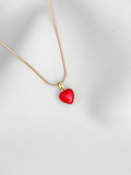 Collar Red Heart Cord