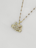 Collar Golden Kitty de acero 316L