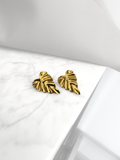 Aretes hoja Golden Leaf Sculpt