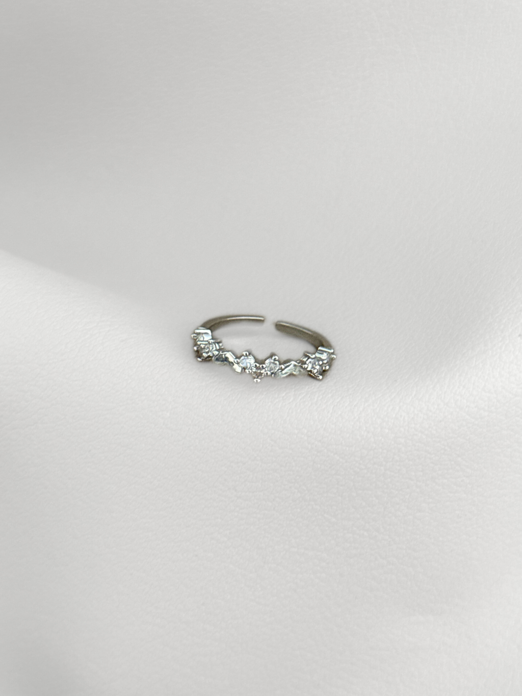 Silver Heartline Ring