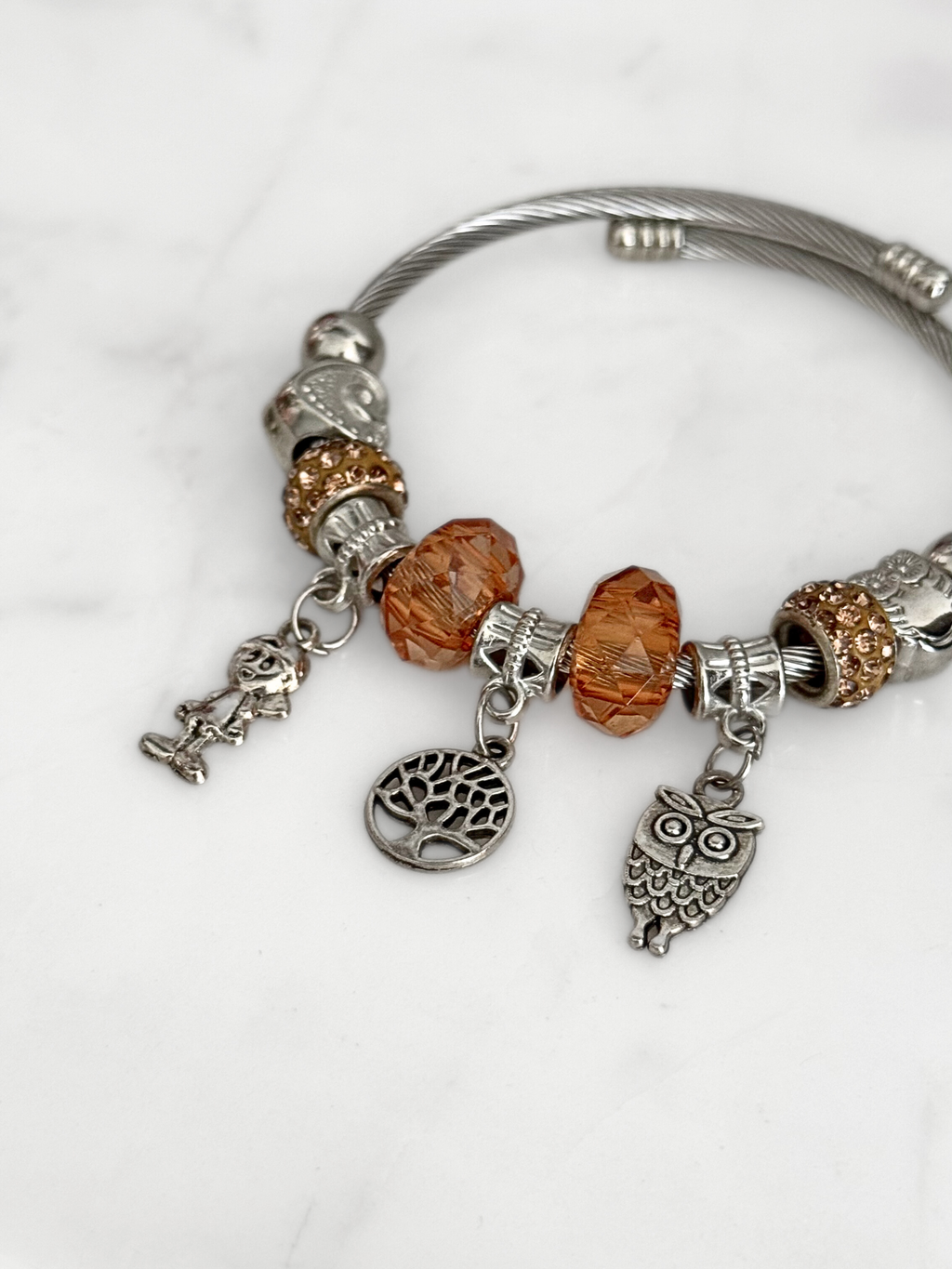 Pulsera Mystic Orange Owls