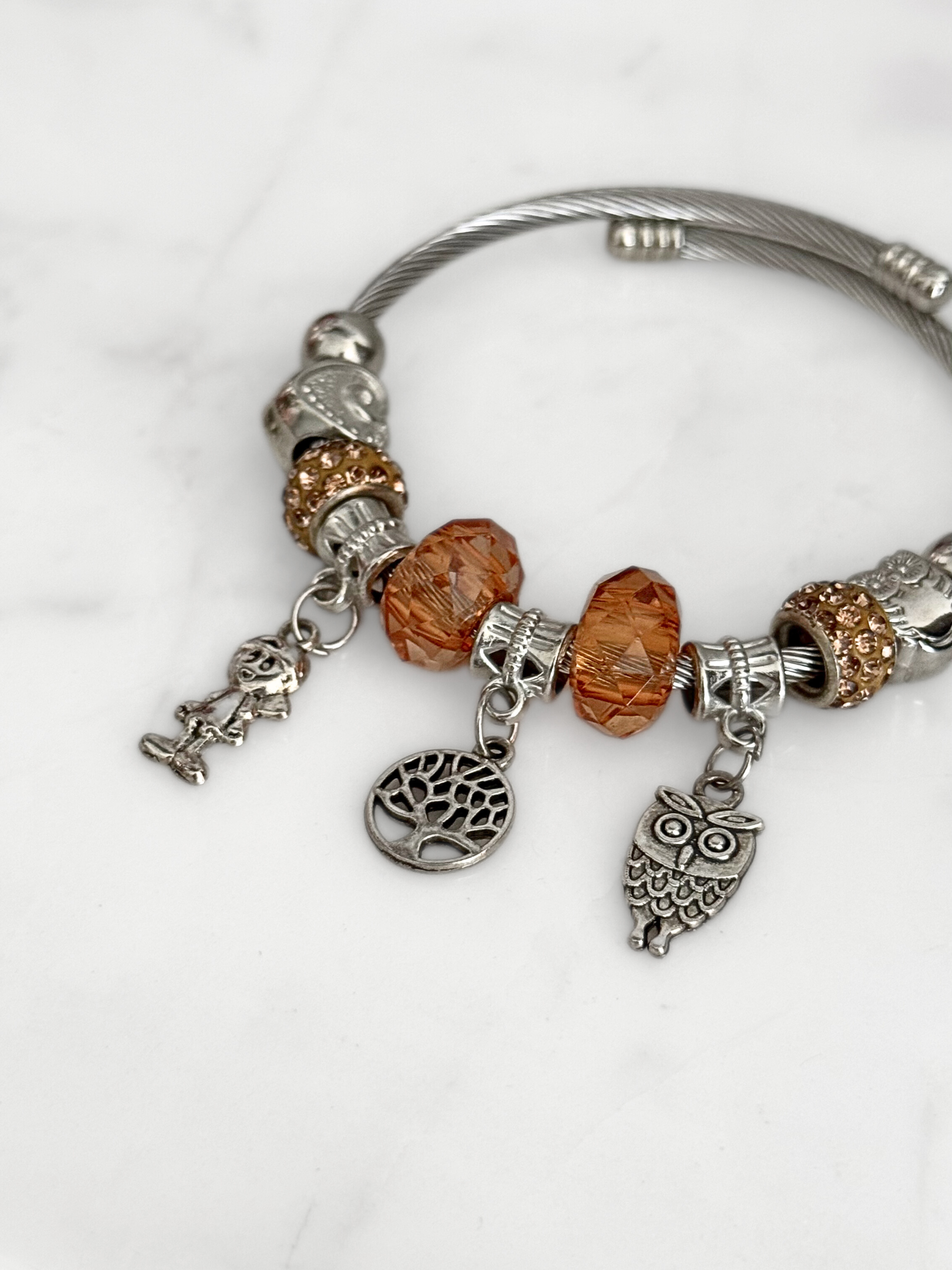 Pulsera Mystic Orange Owls