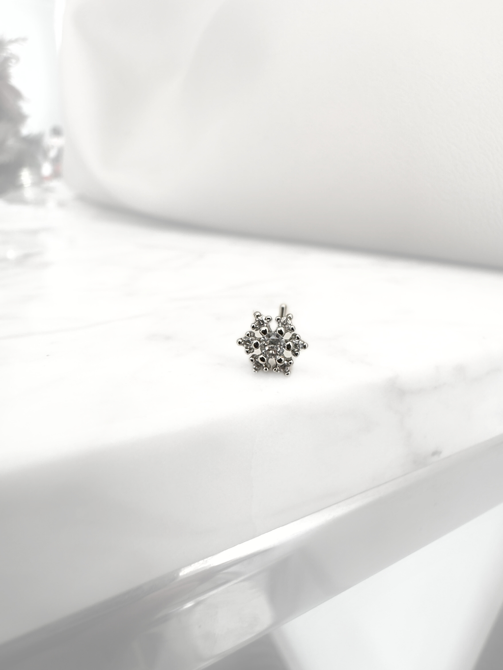Piercing Snowflake L Silver