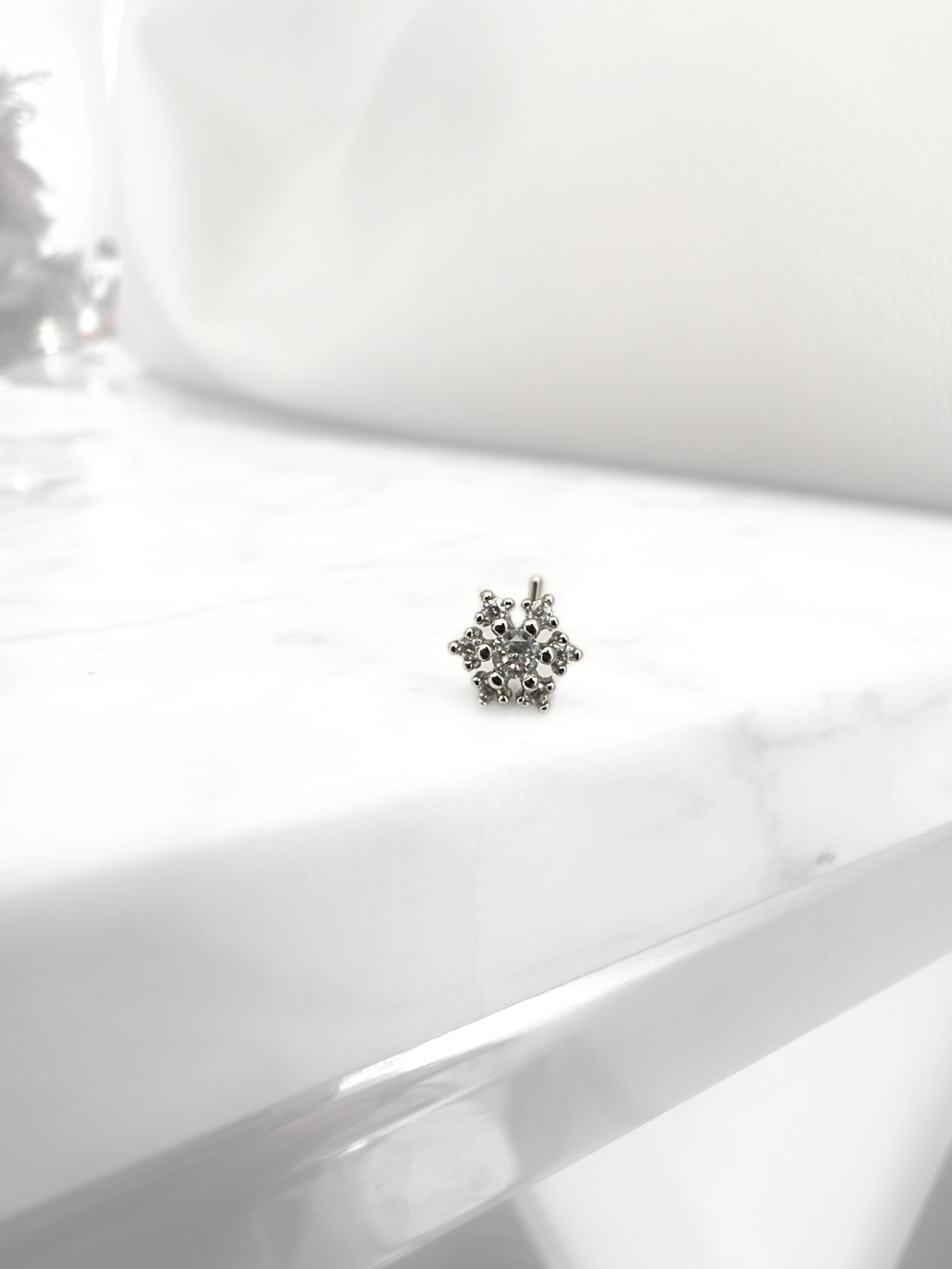 Piercing Snowflake L Silver