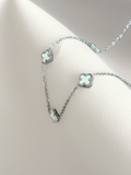 Collar Aurora estilo Van Cleef acero 316L plateado