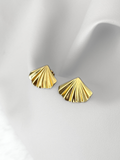 Aretes Fan Shell Gold