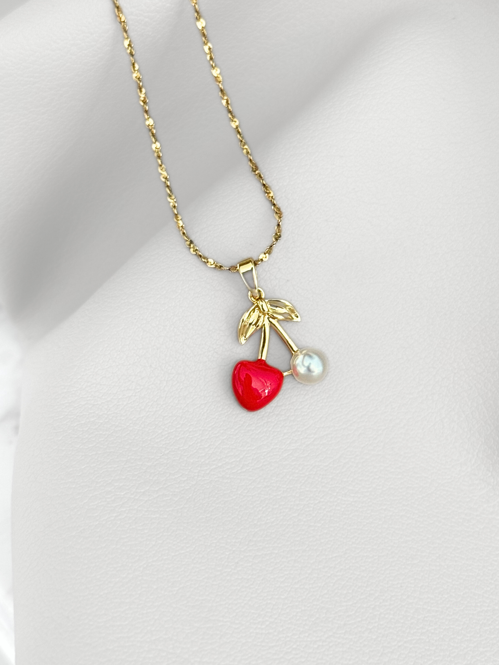 Collar Golden Cherry Pearl