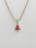 Collar Red Christmas Tree Charm