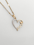 Collar Rose Infinity Heart