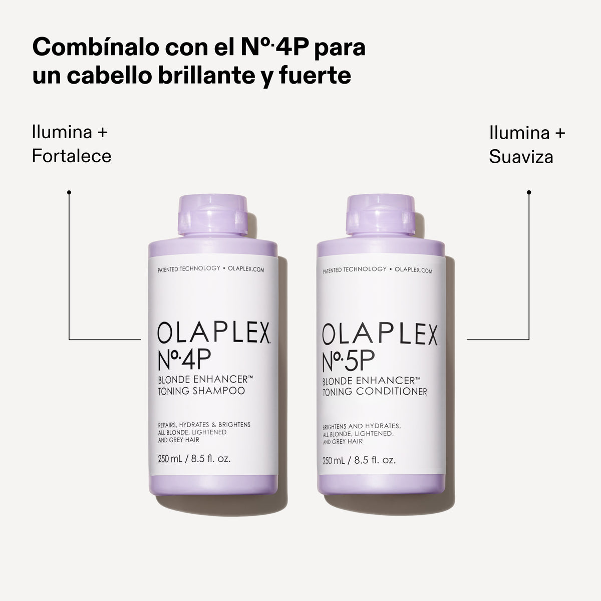 Olaplex Blonde Enhancer Toning Dúo Nº 4P + Nº 5P Shampoo y Acondicionador Matizador 250ml