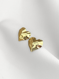 Aretes Heart 3D Gold