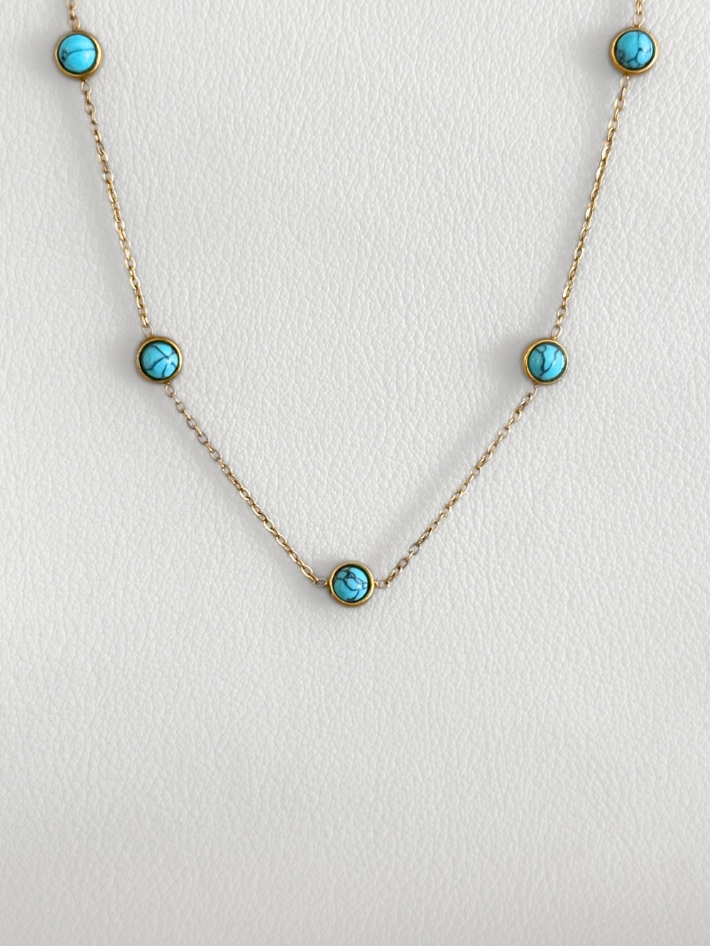Collar Turquoise Beads Gold